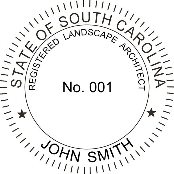 Landscape Architect Seal - Desk -  South Carolina